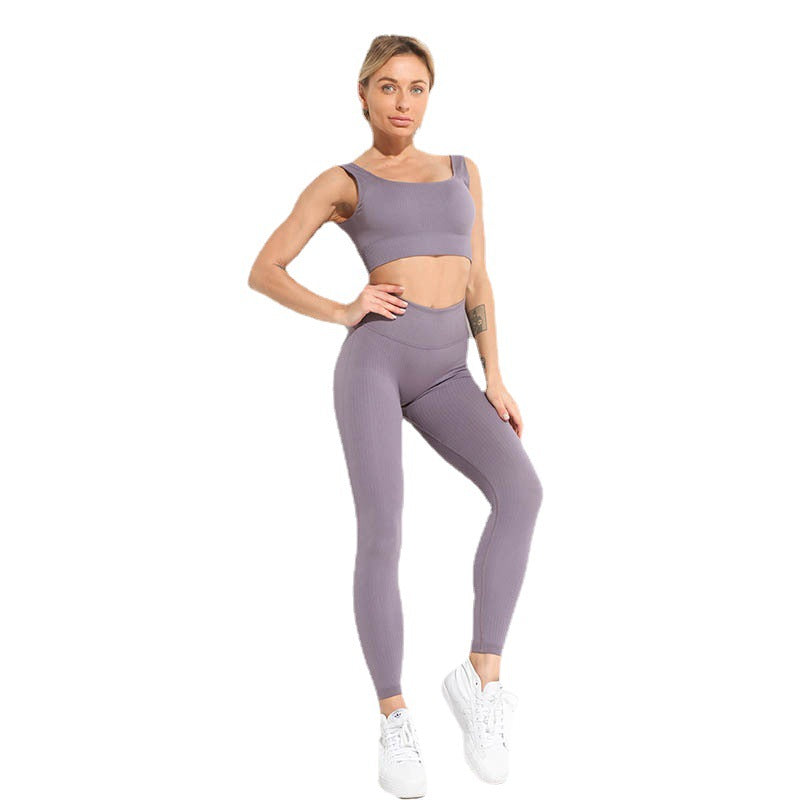 Wholesale Tight Fitting Sports and Fitness Sets Long Sleeved Nylon Yoga Clothes